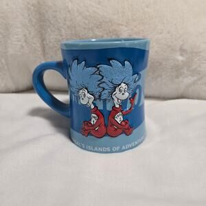 Dr Seuss Thing One and Two Universal Island of Adventure Blue 3D Coffee Mug
